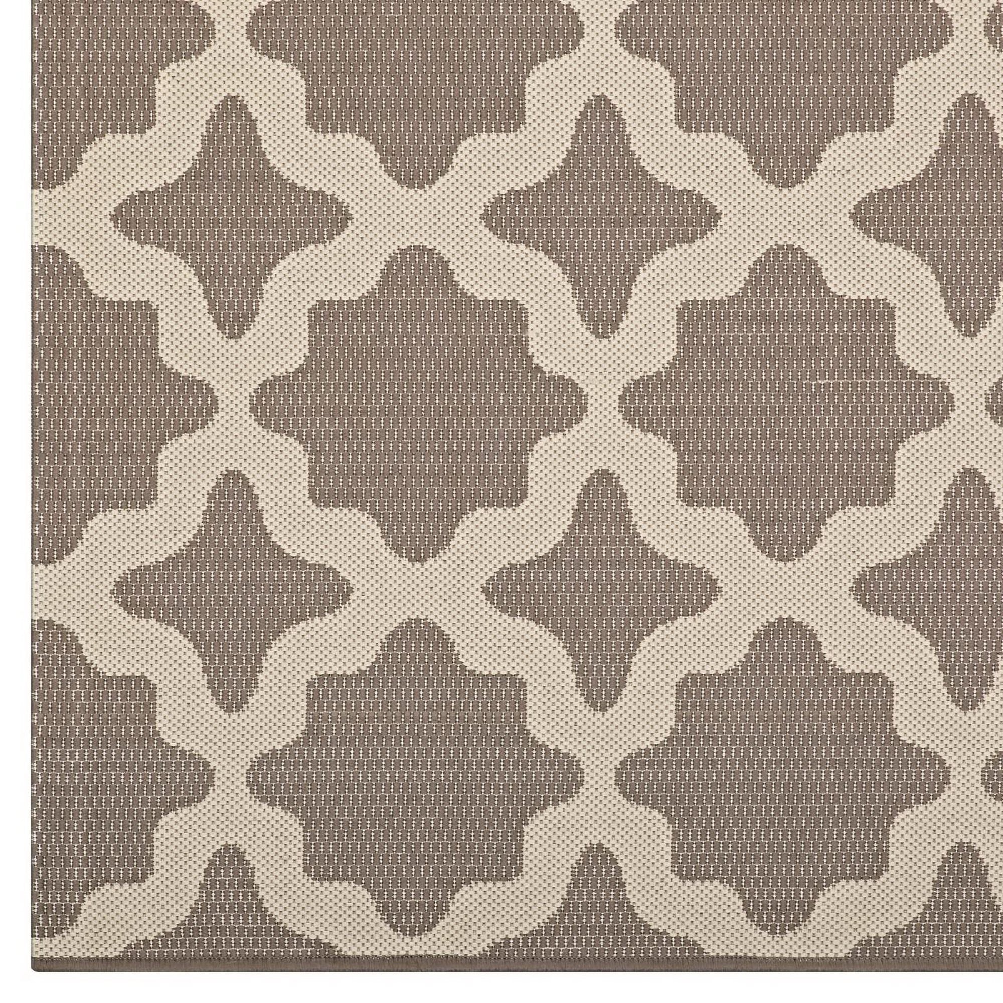 Cerelia Moroccan Trellis Indoor and Outdoor 8x10 Area Rug - Beige and Light Green