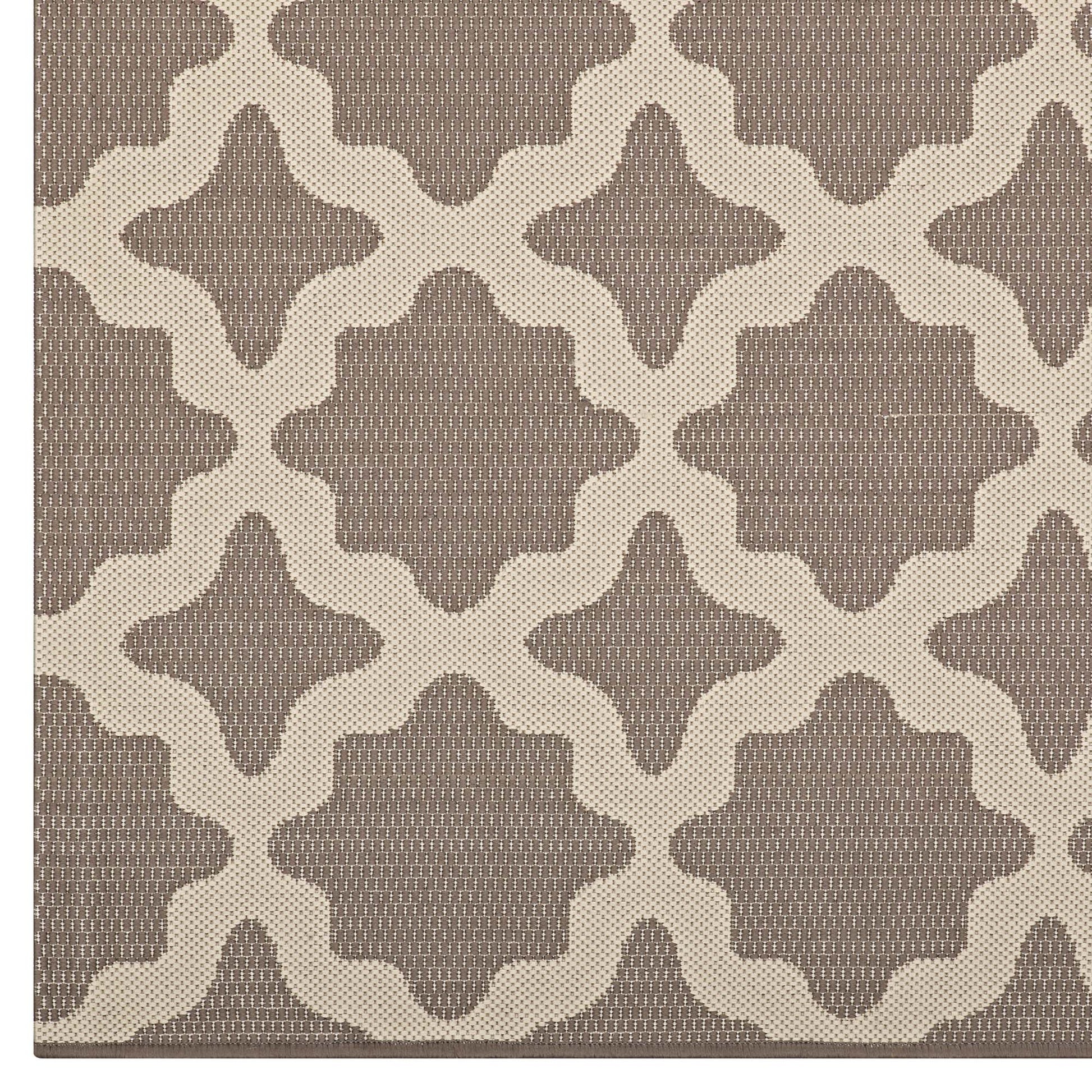 Cerelia Moroccan Trellis Indoor and Outdoor 9x12 Area Rug - Blue and Beige