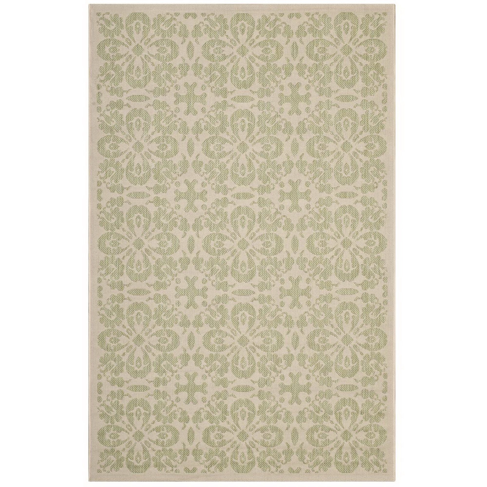 Ariana Vintage Floral Trellis Indoor and Outdoor 5x8 Area Rug