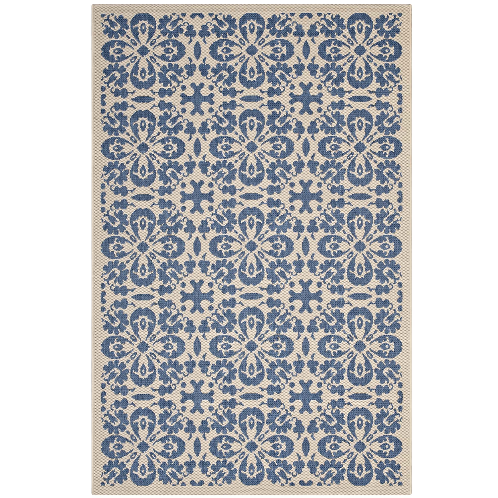 Ariana Vintage Floral Trellis Indoor and Outdoor 9x12 Area Rug