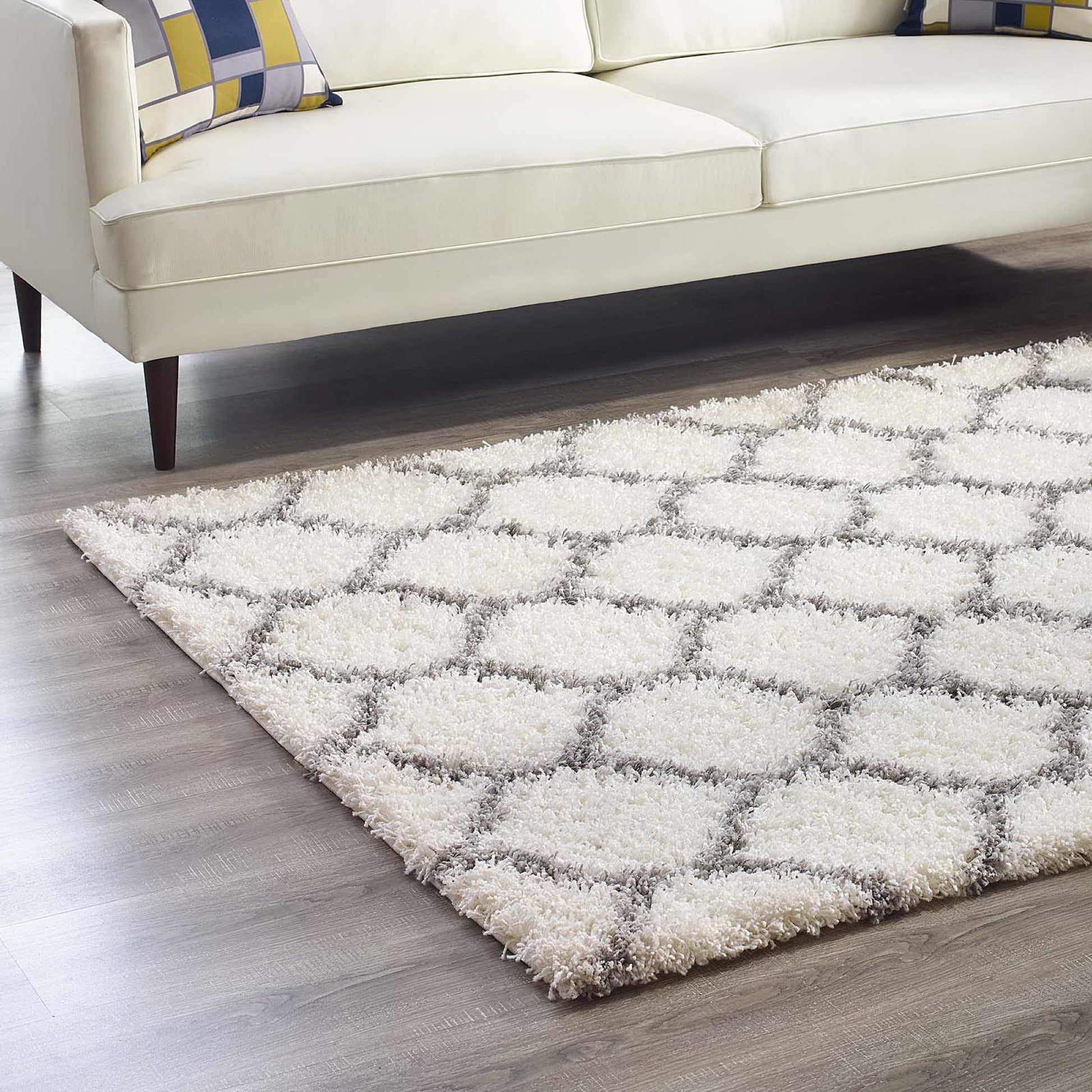 Solvea Moroccan Trellis 5x8 Shag Area Rug
