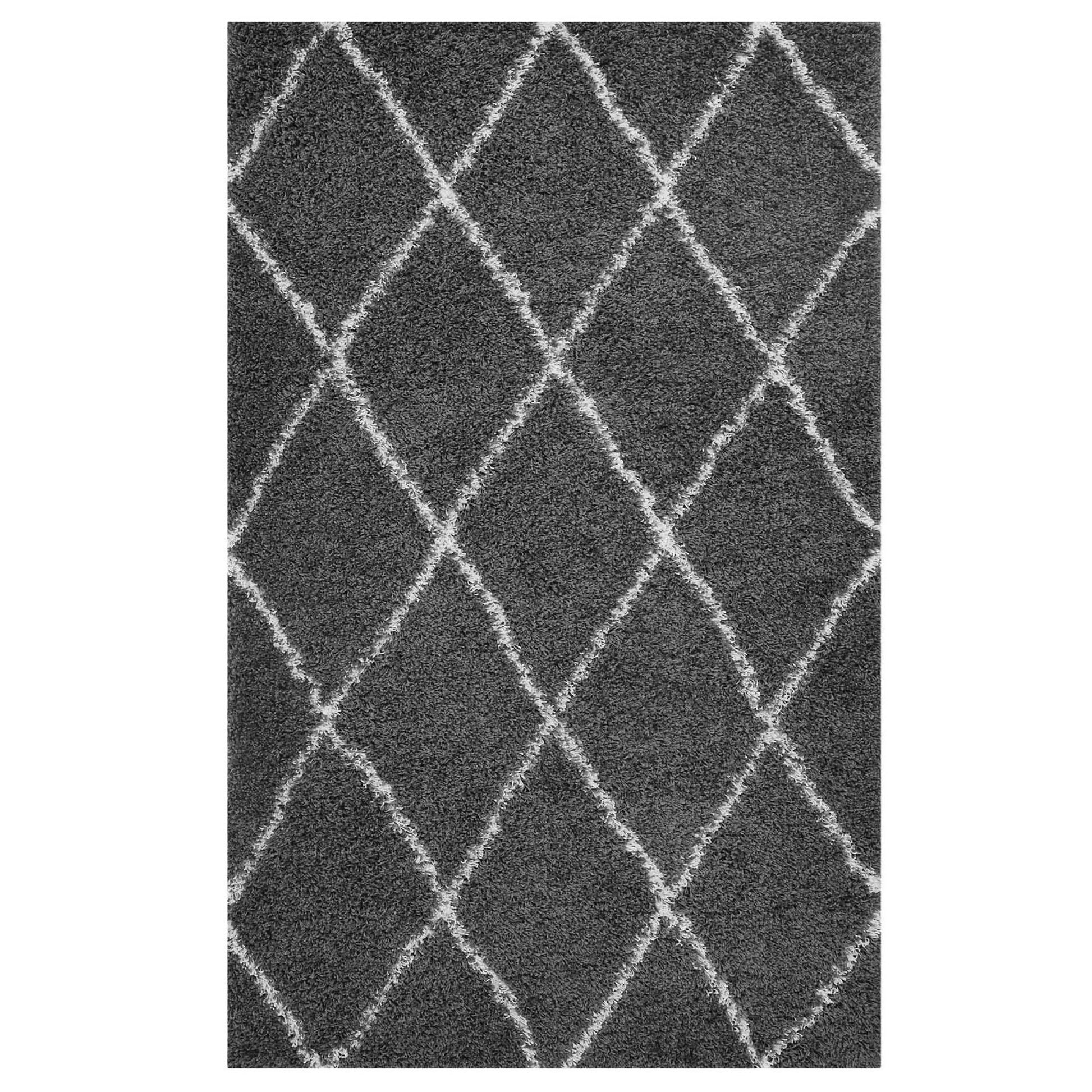 Toryn Diamond Lattice 5x8 Shag Area Rug