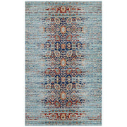 Naria Distressed Vintage Medallion 5x8 Area Rug - Multicolored