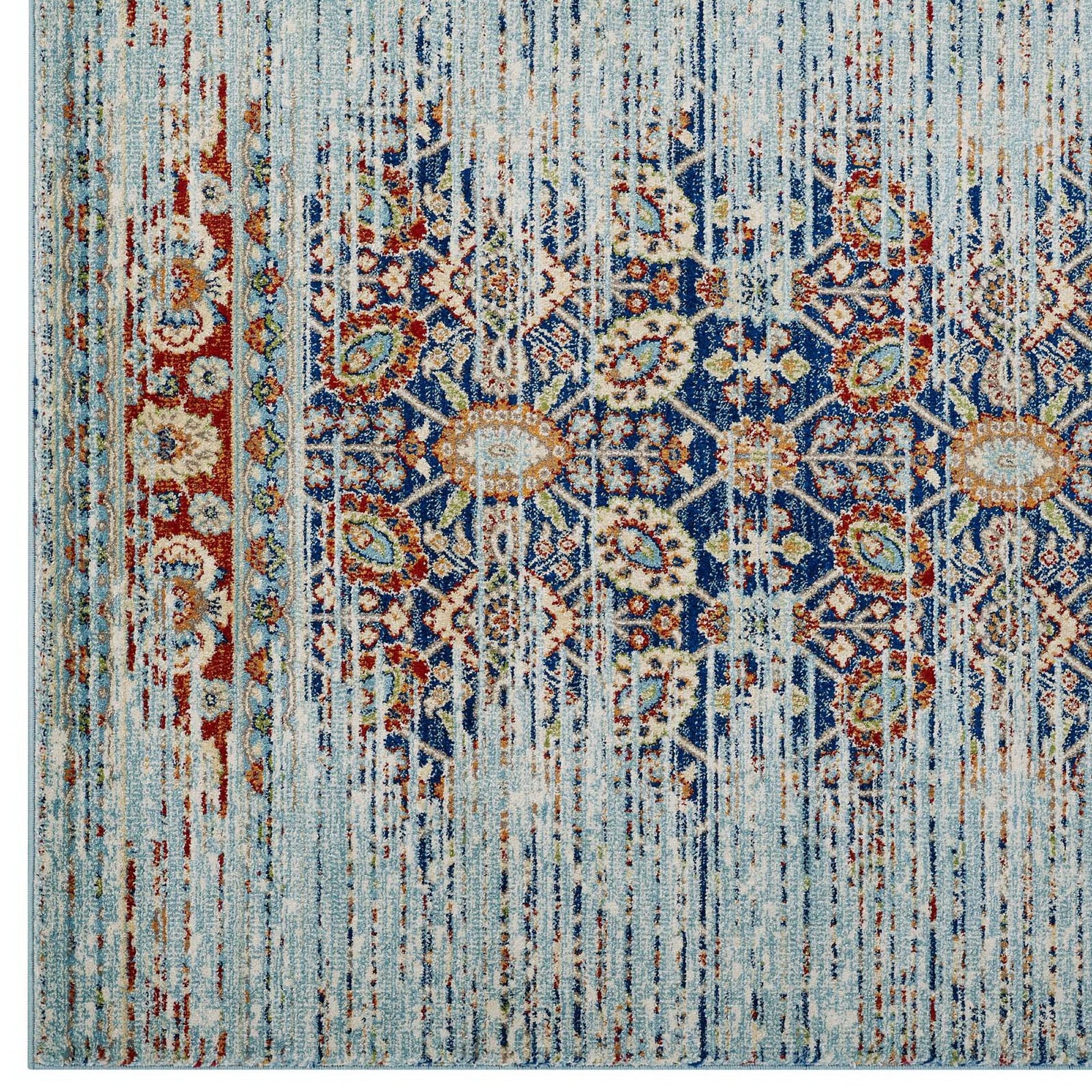 Naria Distressed Vintage Medallion 8x10 Area Rug