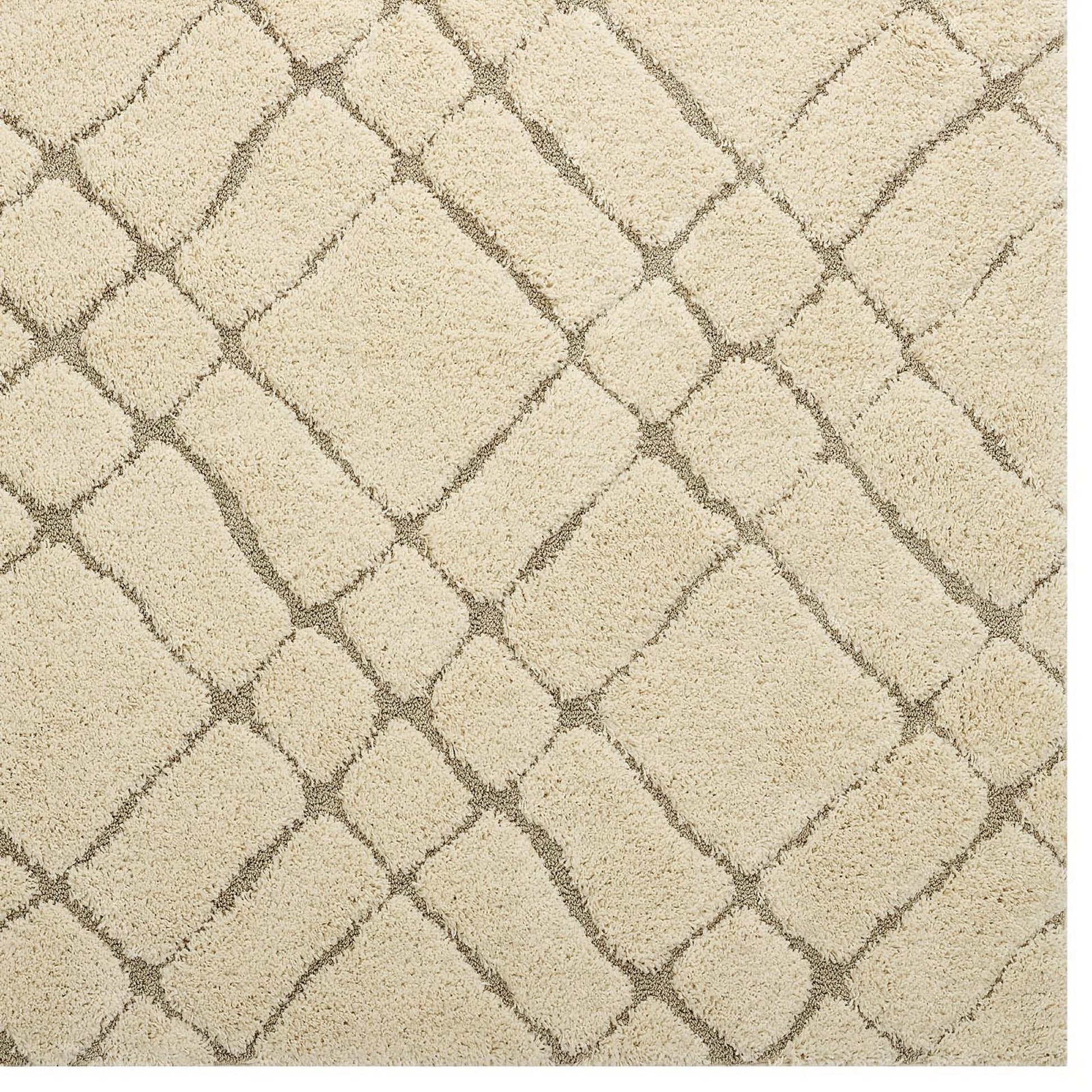 Jubilant Verona Abstract Geometric Shag 5x8 Area Rug