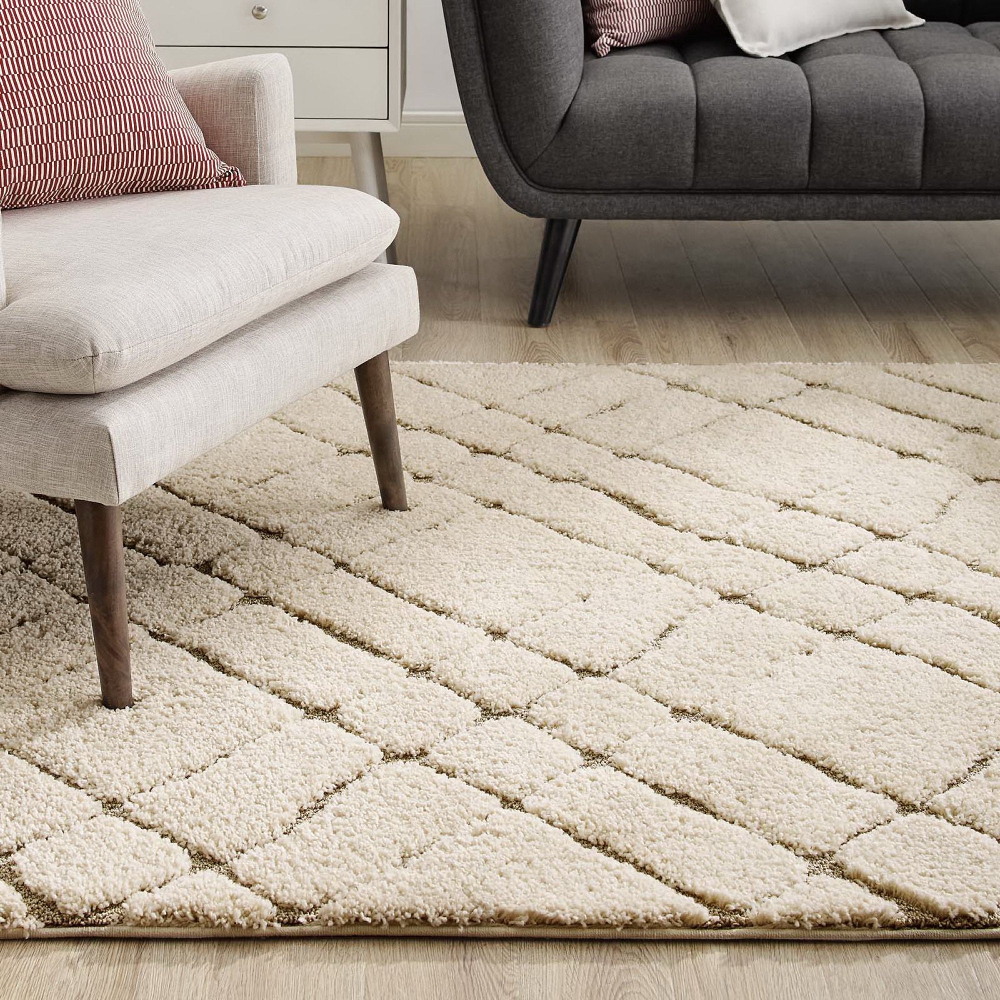 Jubilant Verona Abstract Geometric Shag 5x8 Area Rug