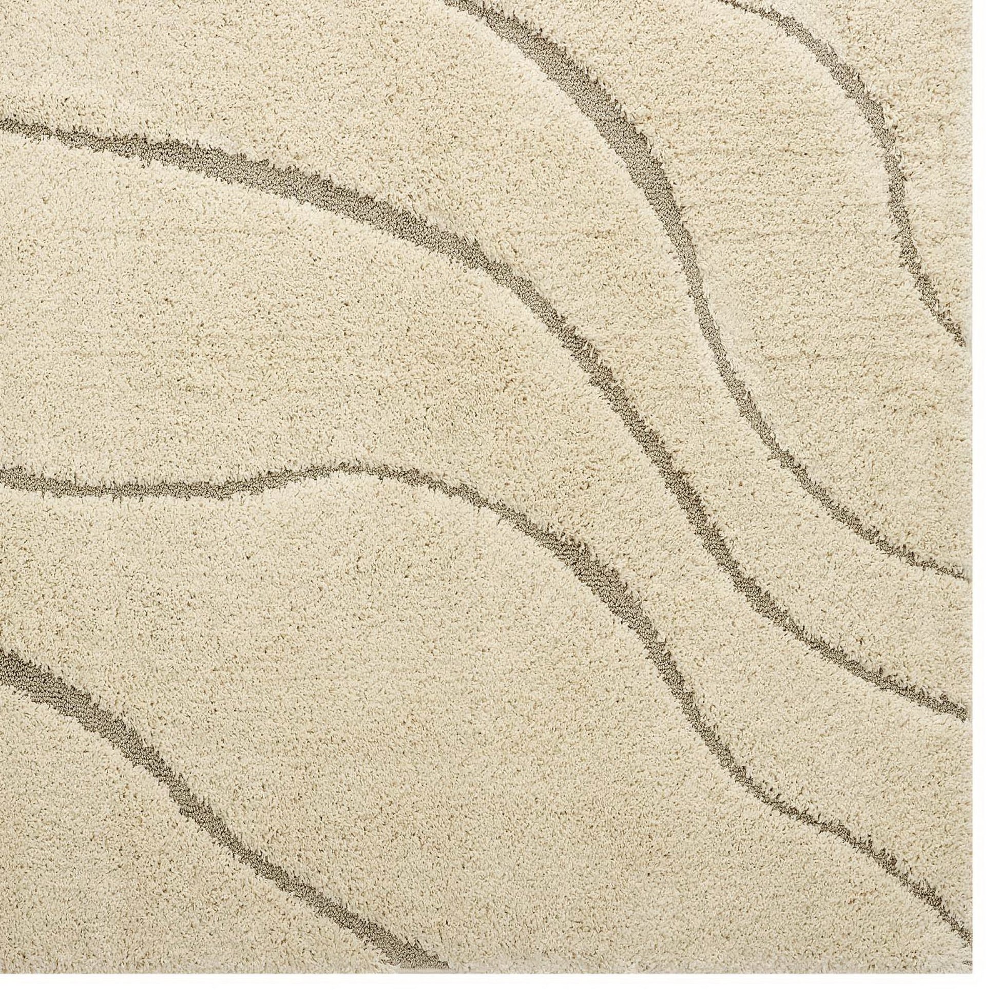 Jubilant Abound Abstract Swirl Shag 5x8 Area Rug