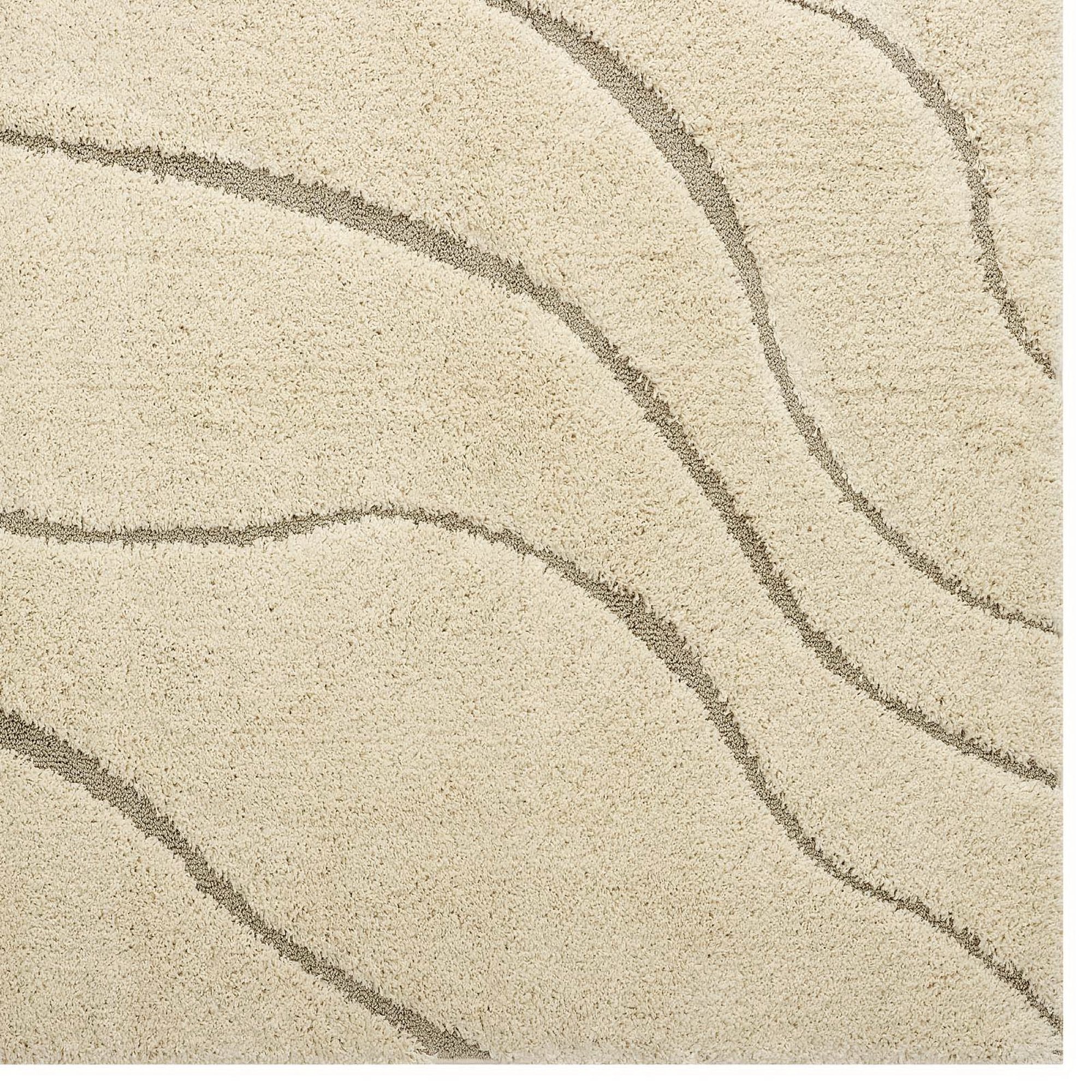 Jubilant Abound Abstract Swirl Shag 5x8 Area Rug