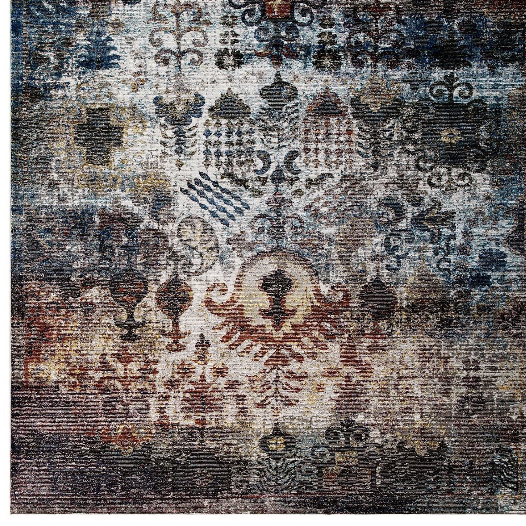 Success Tahira Transitional Distressed Vintage Floral Moroccan Trellis 4x6 Area Rug