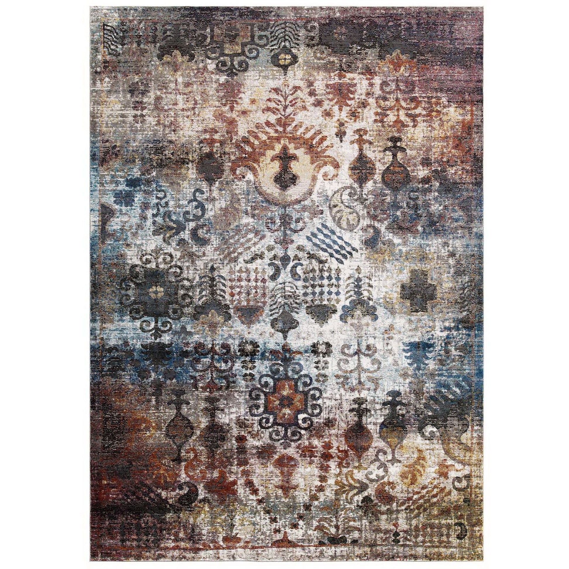 Success Tahira Transitional Distressed Vintage Floral Moroccan Trellis 5x8 Area Rug - Multicolored