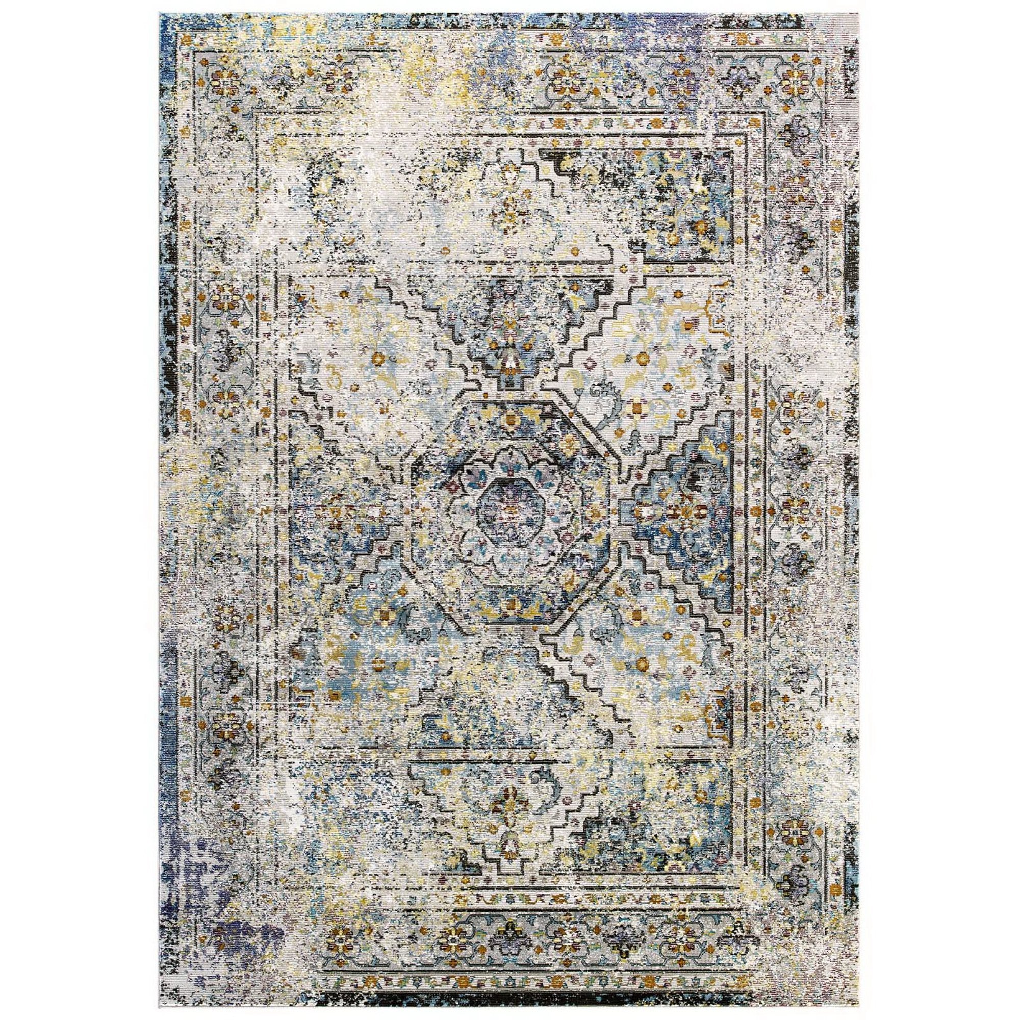 Success Jacinda Distressed Vintage Floral Vintage Medallion 4x6 Area Rug - Multicolored