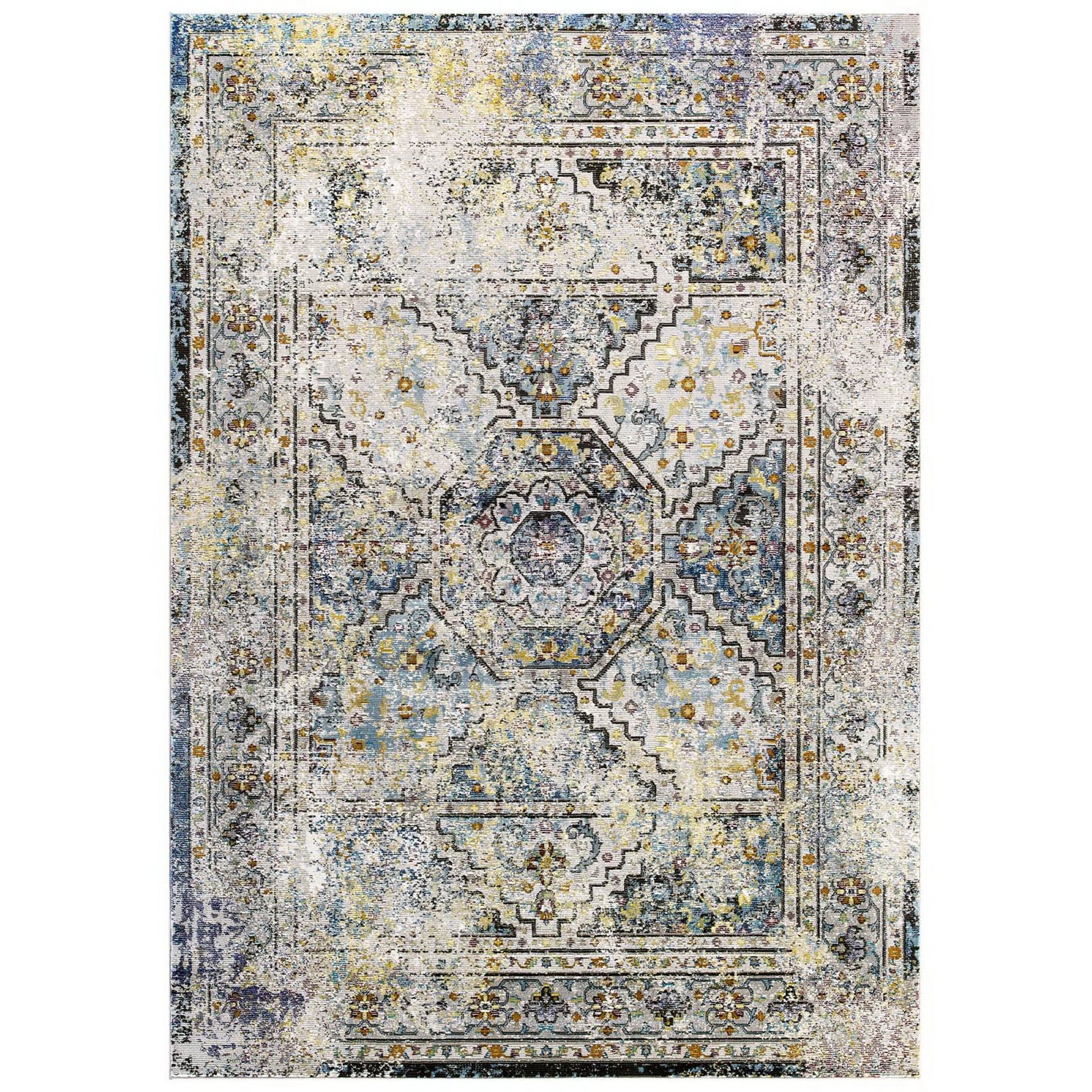 Success Jacinda Distressed Vintage Floral Vintage Medallion 5x8 Area Rug - Multicolored