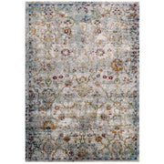 Success Manuka Distressed Vintage Floral Lattice 4x6 Area Rug - Multicolored
