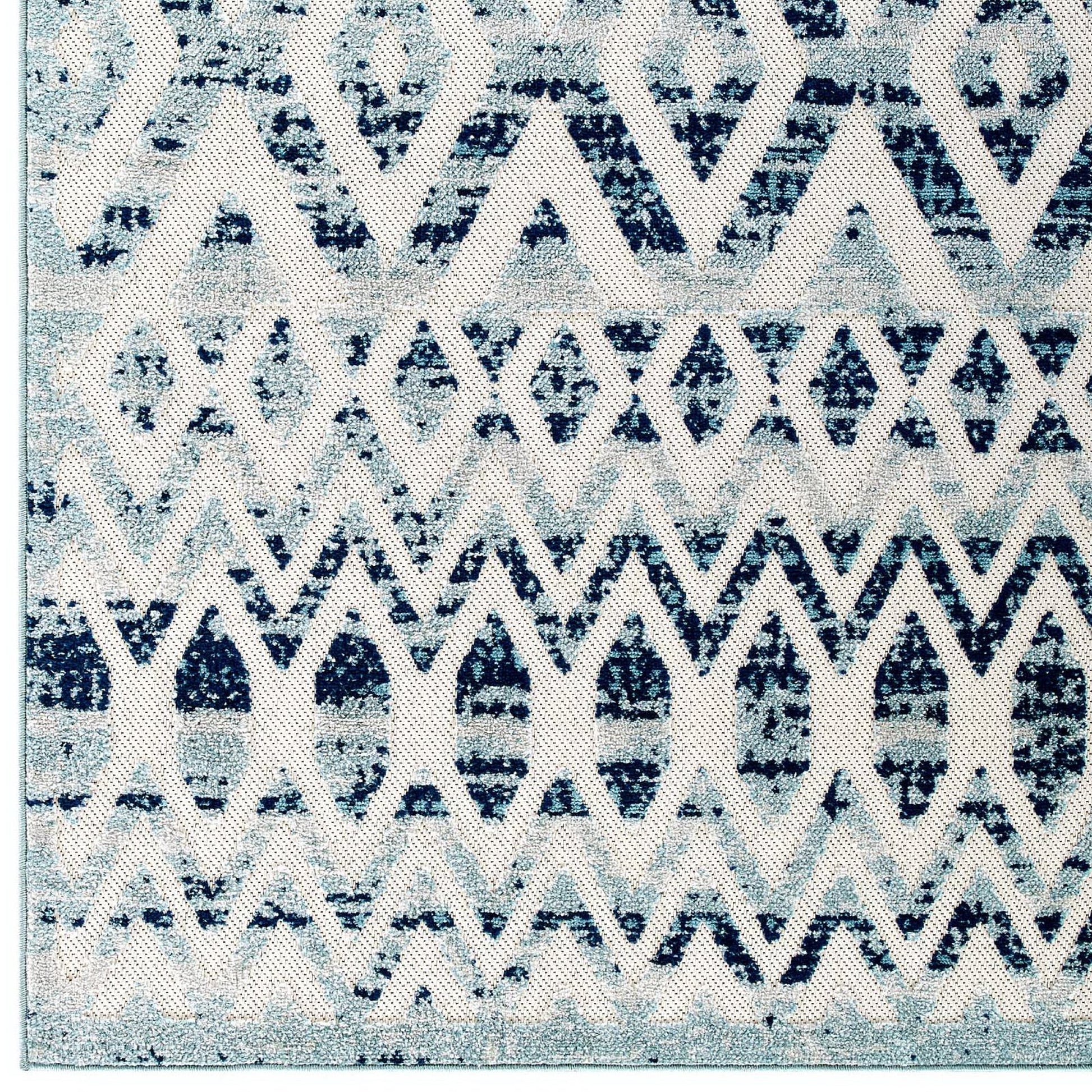 Reflect Tamako Diamond and Chevron Moroccan Trellis 5x8 Indoor / Outdoor Area Rug - Multicolored