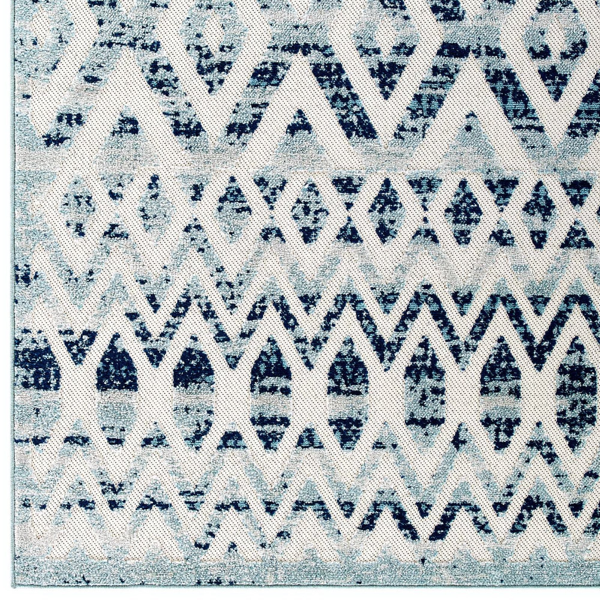 Reflect Tamako Diamond and Chevron Moroccan Trellis 5x8 Indoor / Outdoor Area Rug - Multicolored