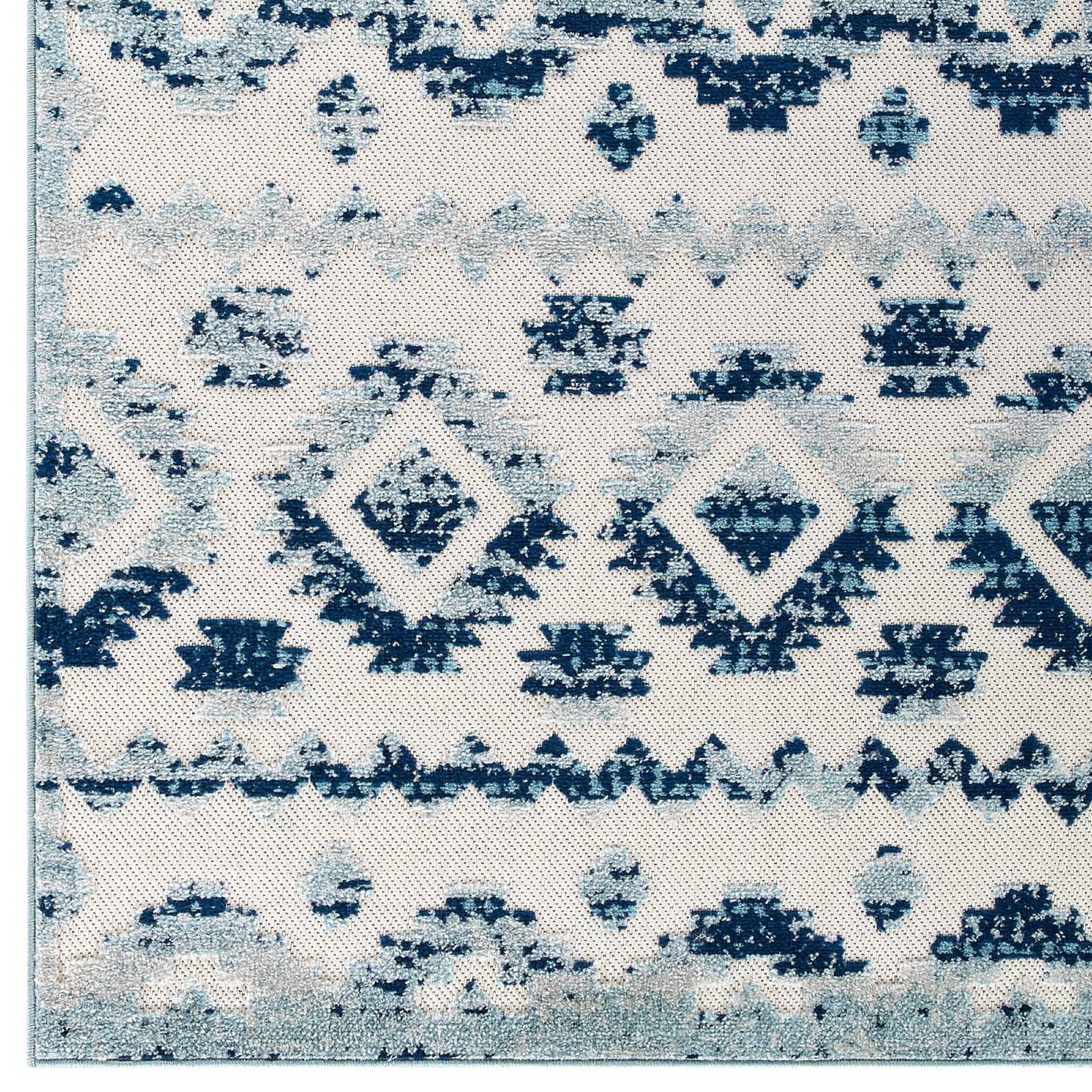 Reflect Takara Abstract Diamond Moroccan Trellis 5x8 Indoor and Outdoor Area Rug - Multicolored