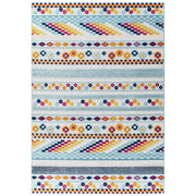 Reflect Cadhla Vintage Abstract Geometric Lattice 5x8 Indoor and Outdoor Area Rug - Multicolored