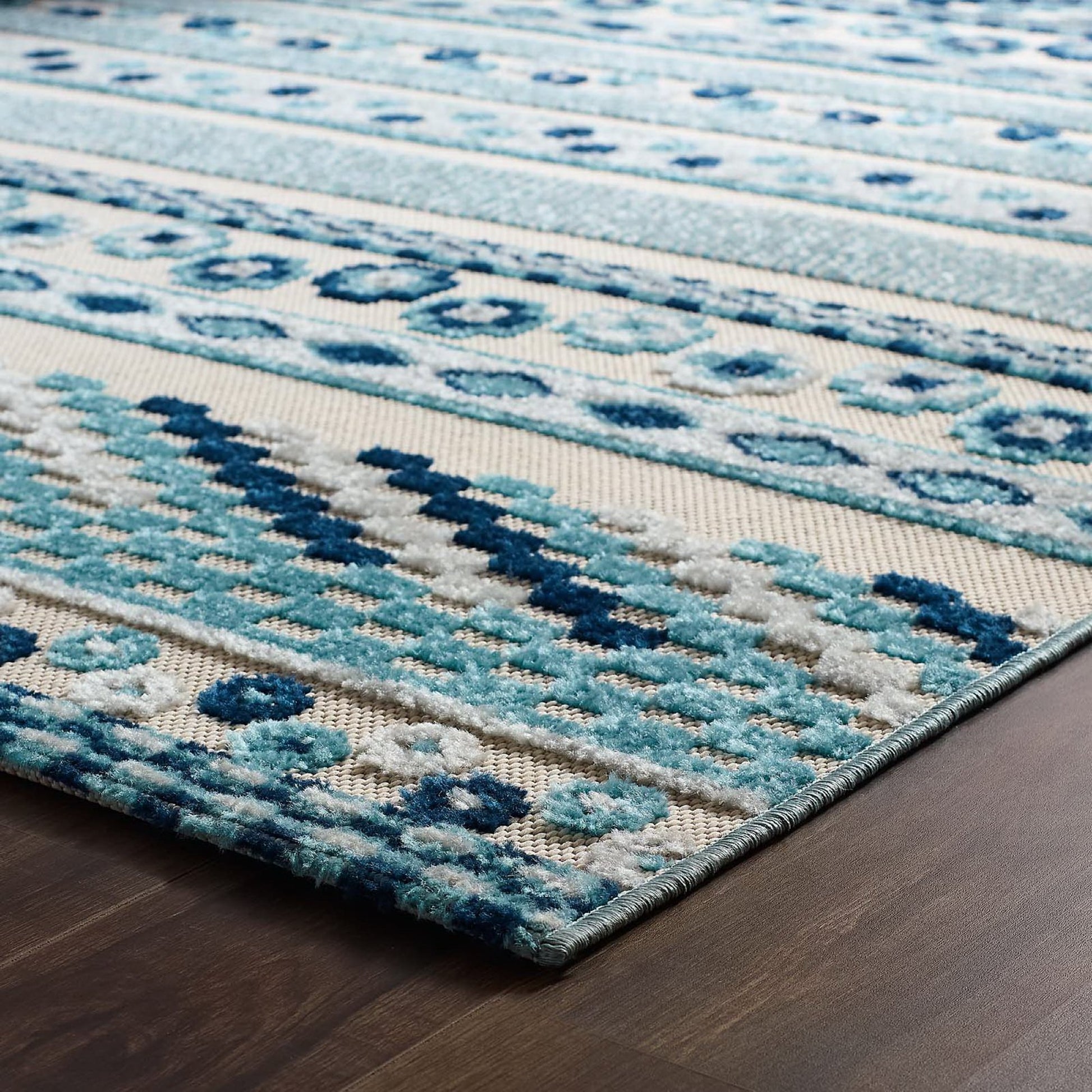 Reflect Cadhla Vintage Abstract Geometric Lattice 8x10 Indoor and Outdoor Area Rug