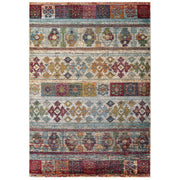 Tribute Nala Distressed Vintage Floral Lattice 8x10 Area Rug - Multicolored
