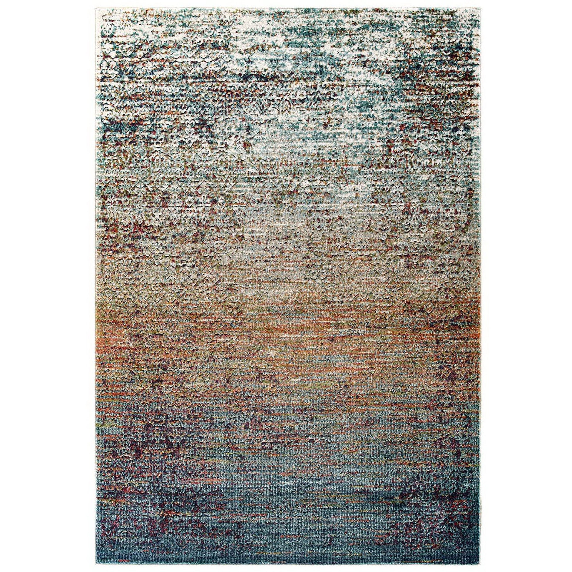 Tribute Jacinda Rustic Distressed Vintage Lattice 5x8 Area Rug - Multicolored