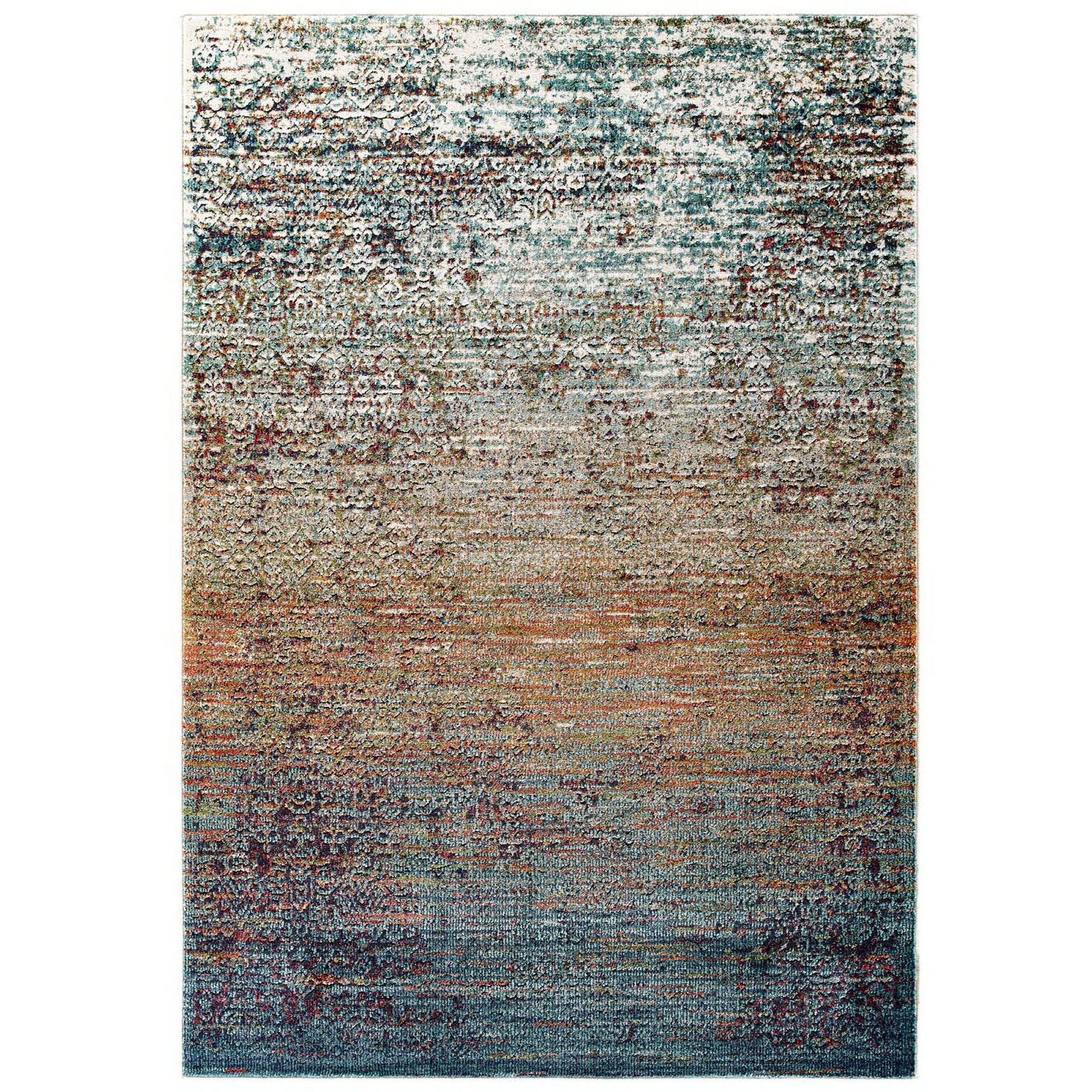 Tribute Jacinda Rustic Distressed Vintage Lattice 5x8 Area Rug - Multicolored