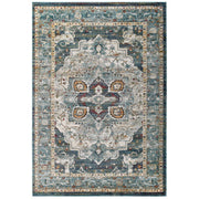 Tribute Diantha Distressed Vintage Floral Vintage Medallion 8x10 Area Rug - Multicolor