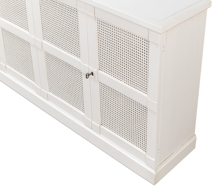Luciana 6 Cane Dr Buffet,112",Cortina Wh by Sarreid Ltd - view 12