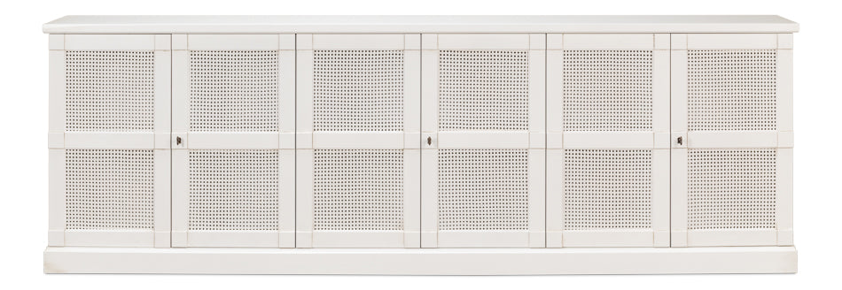 Luciana 6 Cane Dr Buffet,112",Cortina Wh by Sarreid Ltd - view 2