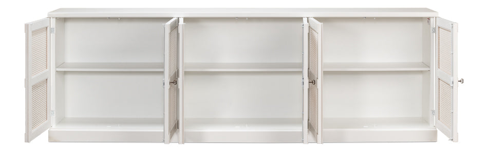 Luciana 6 Cane Dr Buffet,112",Cortina Wh by Sarreid Ltd - view 3