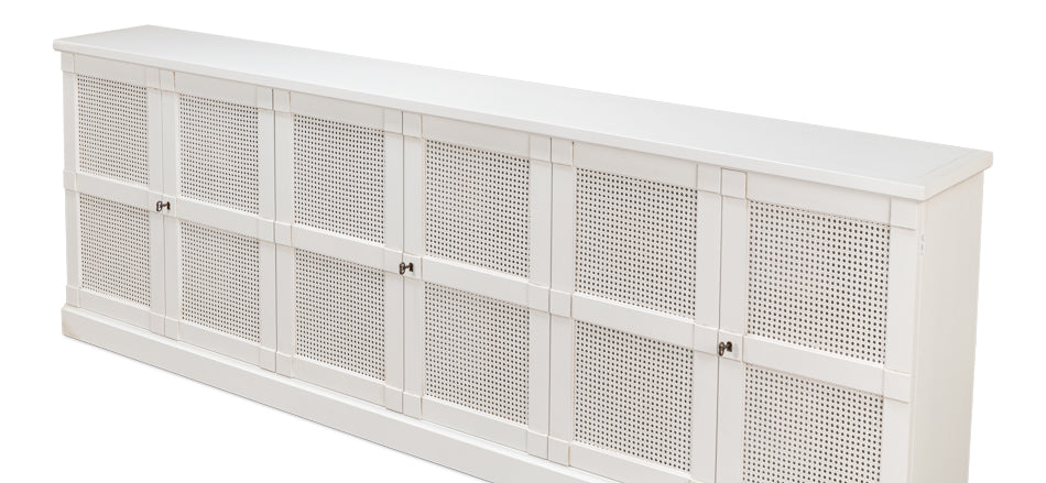 Luciana 6 Cane Dr Buffet,112",Cortina Wh by Sarreid Ltd - view 4