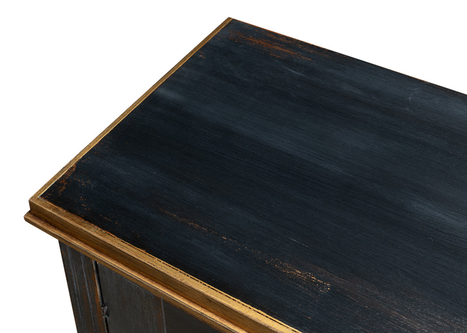 Louis Xvi Buffet,Powder Black W/Gold by Sarreid Ltd - view 6