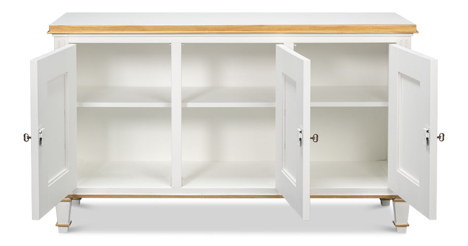 Louis Xvi Buffet,Cotina White by Sarreid Ltd - view 3