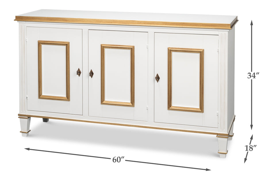 Louis Xvi Buffet,Cotina White by Sarreid Ltd - view 7