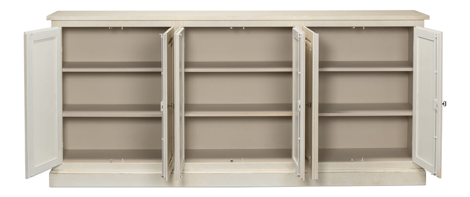 Bellagio Sideboard,96", White/White by Sarreid Ltd - view 3