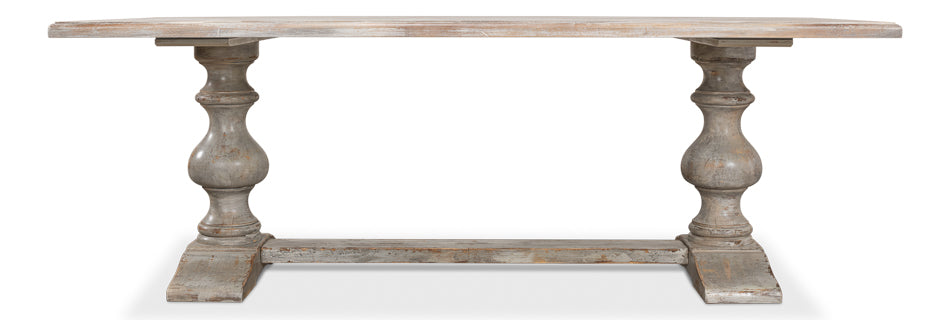 Lionisio Trestle Table, Grey Oak by Sarreid Ltd - view 7