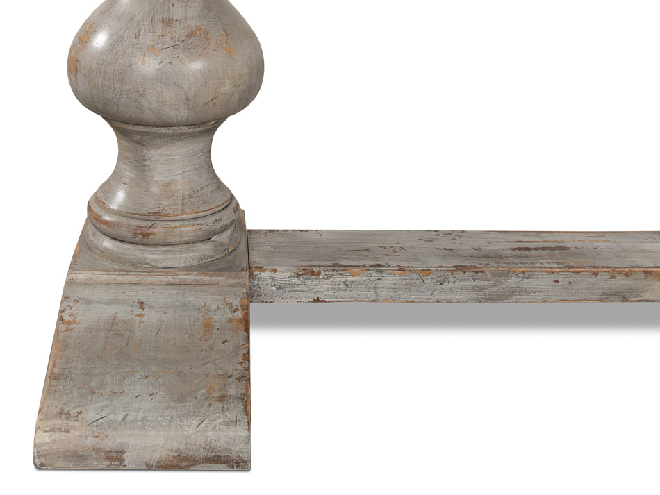 Lionisio Trestle Table, Grey Oak by Sarreid Ltd - view 10