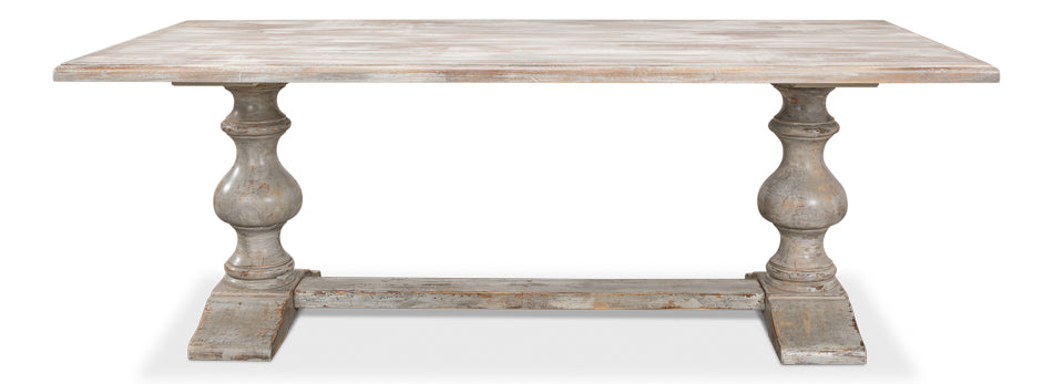 Lionisio Trestle Table, Grey Oak by Sarreid Ltd - view 2