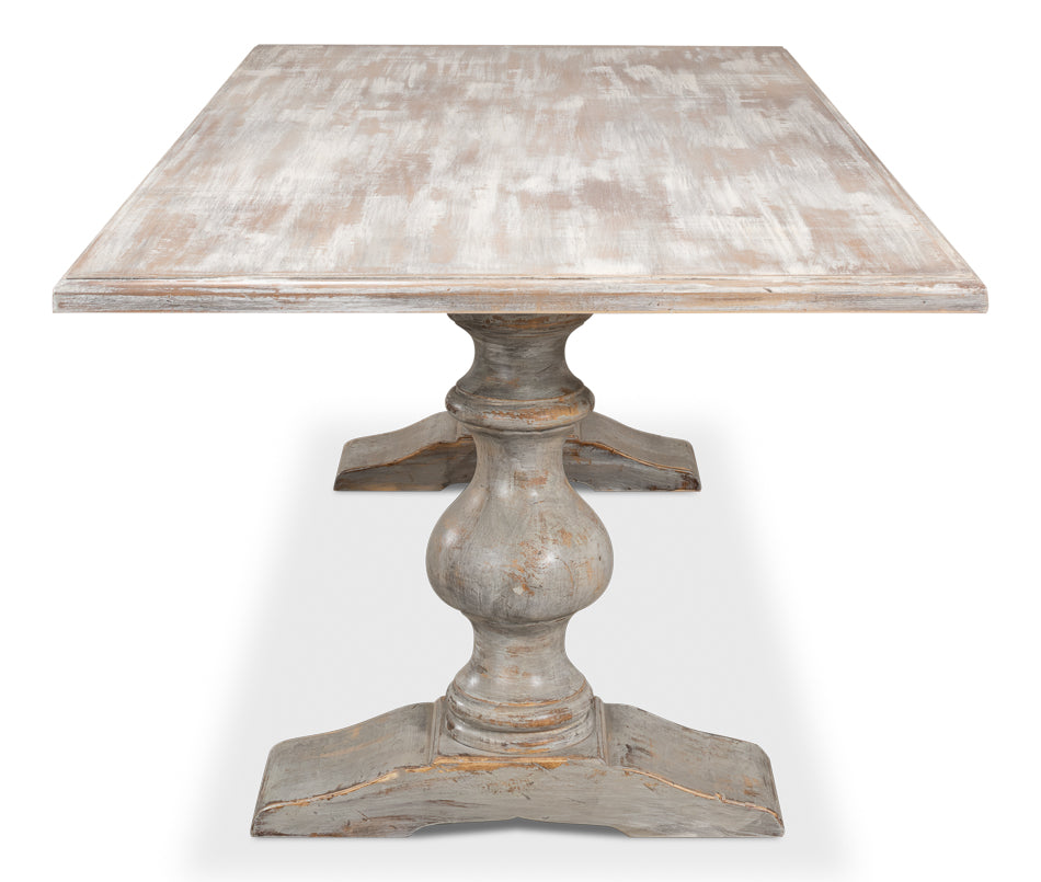 Lionisio Trestle Table, Grey Oak by Sarreid Ltd - view 3