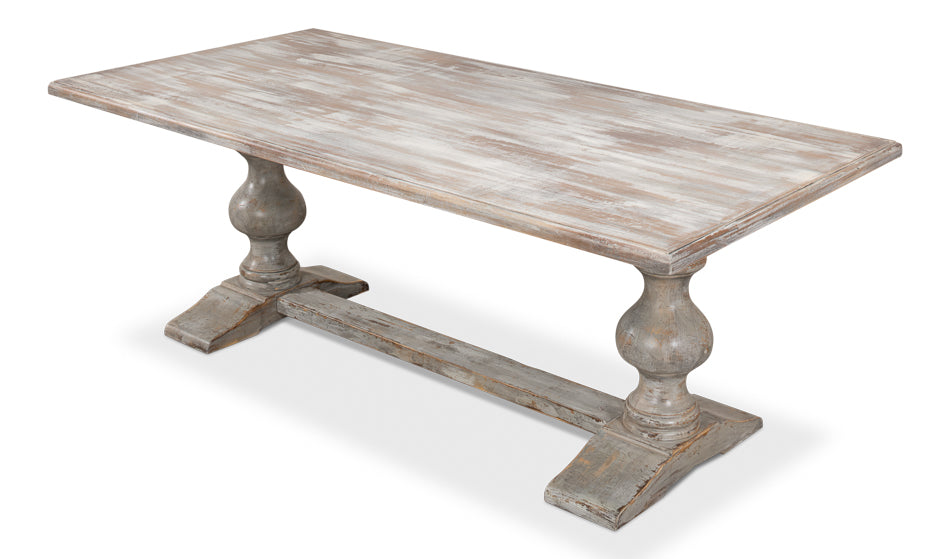 Lionisio Trestle Table, Grey Oak by Sarreid Ltd - view 4