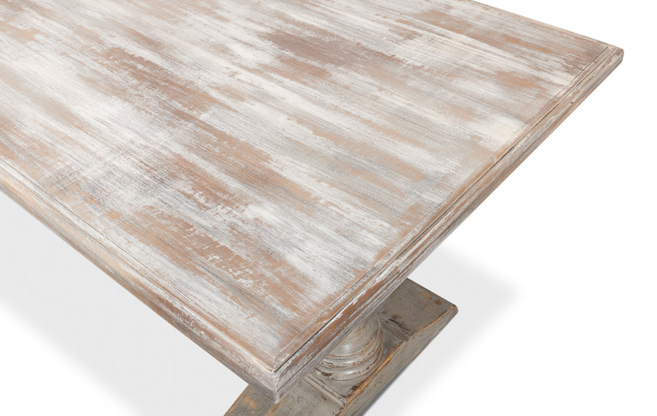 Lionisio Trestle Table, Grey Oak by Sarreid Ltd - view 5