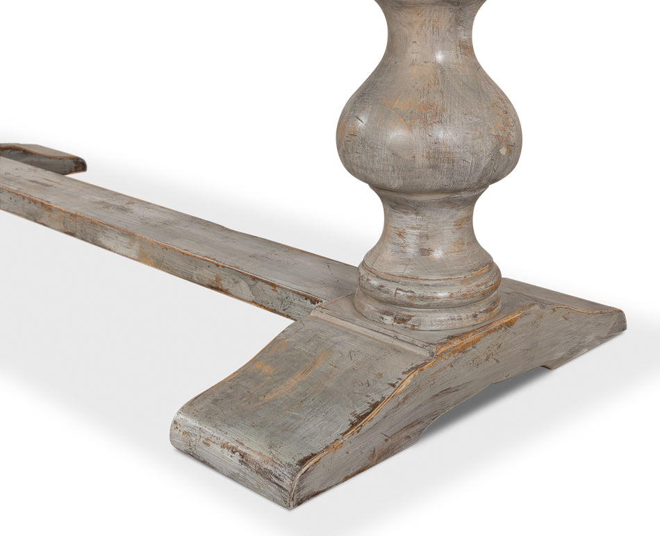 Lionisio Trestle Table, Grey Oak by Sarreid Ltd - view 6