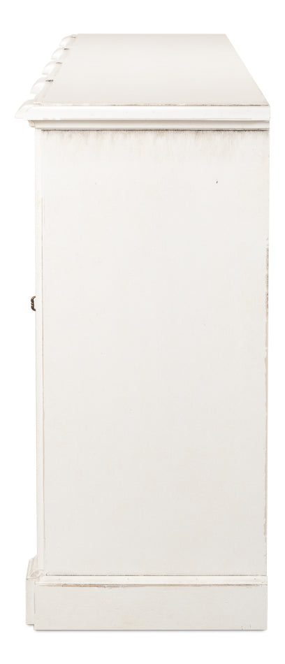 *Crested Wall Cabinet,White/White Finish by Sarreid Ltd - view 9