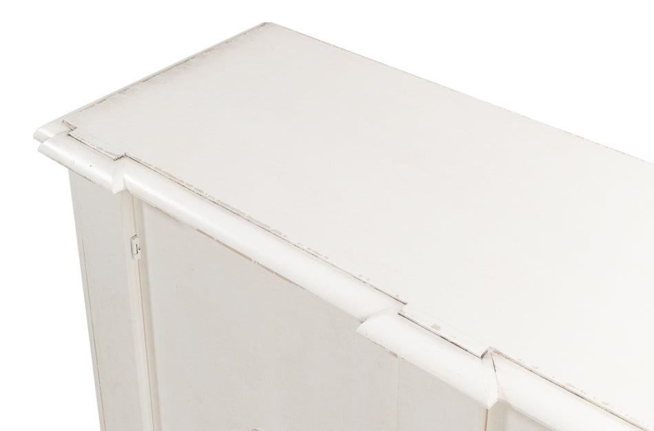 *Crested Wall Cabinet,White/White Finish by Sarreid Ltd - view 6