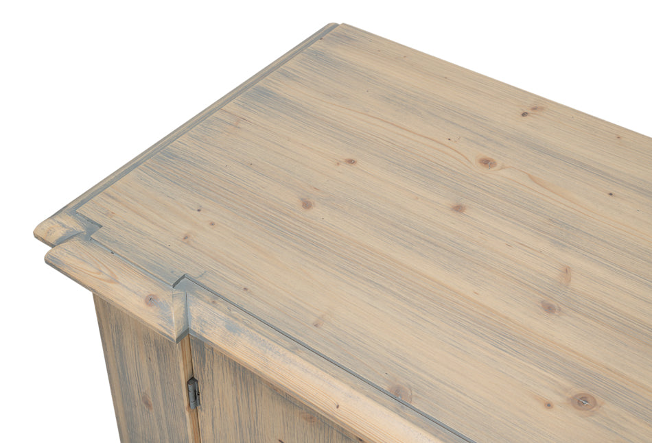 Crested Wall Cabinet,Carmine Legno Tran by Sarreid Ltd - view 4