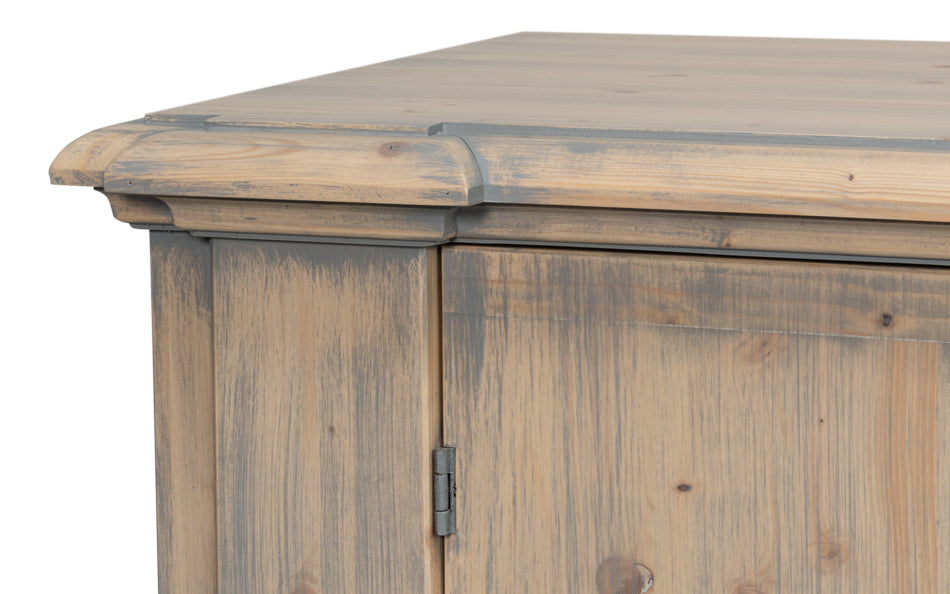 Crested Wall Cabinet,Carmine Legno Tran by Sarreid Ltd - view 5