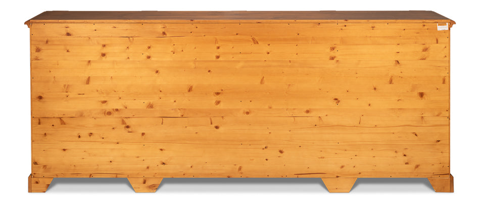 Crested Wall Cabinet,Noce Anticato by Sarreid Ltd - view 8