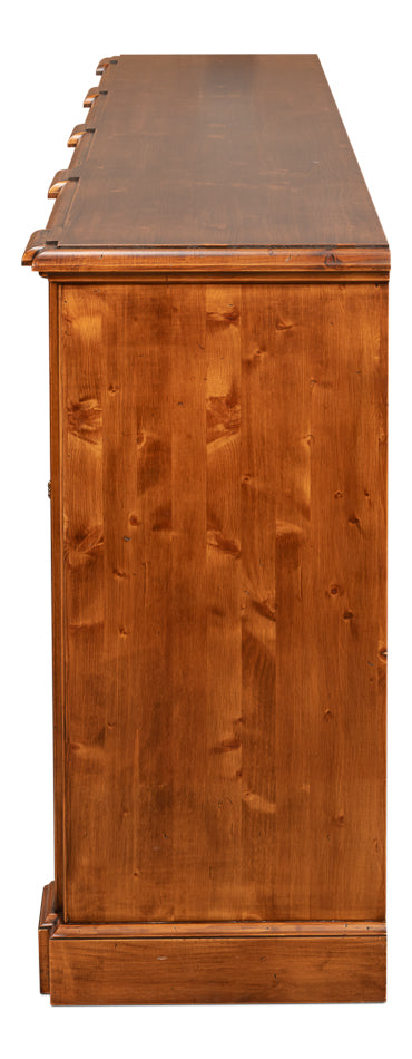 Crested Wall Cabinet,Noce Anticato by Sarreid Ltd - view 9
