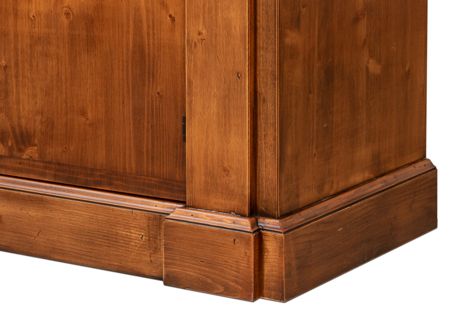 Crested Wall Cabinet,Noce Anticato by Sarreid Ltd - view 11