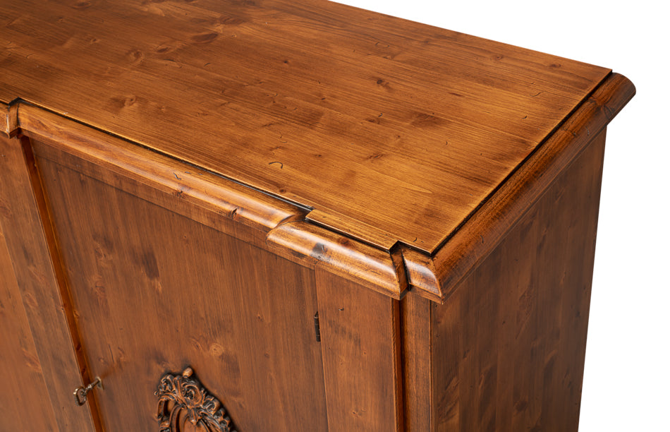 Crested Wall Cabinet,Noce Anticato by Sarreid Ltd - view 13