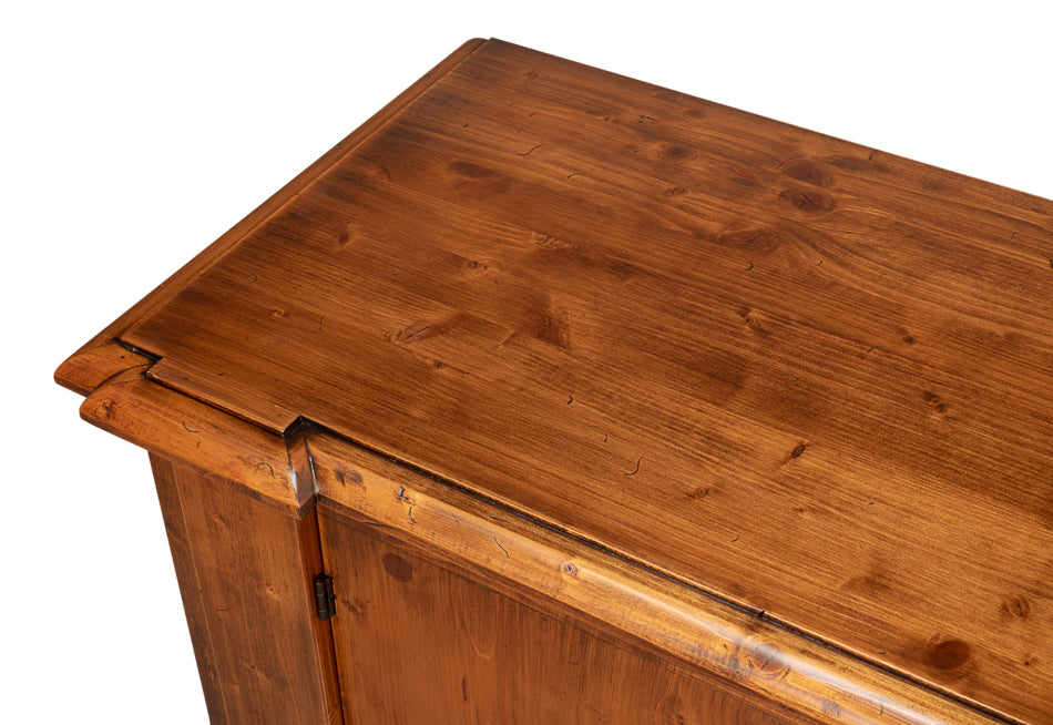 Crested Wall Cabinet,Noce Anticato by Sarreid Ltd - view 4